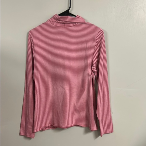 Pink and White Striped Turtleneck Top - Picture 4 of 4
